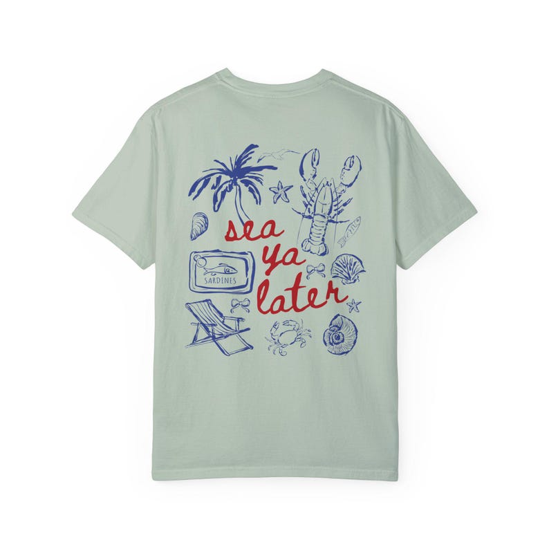 Camiseta estética de pescador "Mar Ya Luego", camiseta de sardinas, camiseta de pescado enlatado, camiseta de conchas marinas, camiseta estética costera, camiseta de langosta Oceancore, camiseta de conchas marinas de playa Bay
