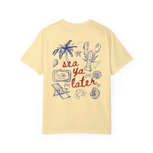 Camiseta estética de pescador "Mar Ya Luego", camiseta de sardinas, camiseta de pescado enlatado, camiseta de conchas marinas, camiseta estética costera, camiseta de langosta Oceancore, camiseta de conchas marinas de playa Banana