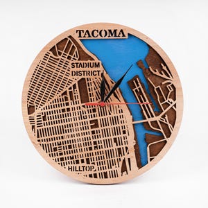 Tacoma Stadt Karte, Holz Geschichtet SVG, Washington State Digitale Dateien, Laser Cut Projekte, Xtool, Cricut, Glowforge, Sofort Download