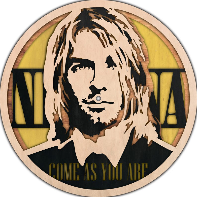 Kurt Cobain Clock SVG: Layered Laser Cut File (digital Files) - Etsy