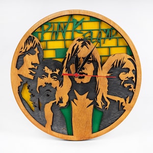 Pink Floyd SVG, banda musical cortada con láser, diseño de madera en capas, manualidades con Cricut, proyectos Glowforge, descarga digital instantánea