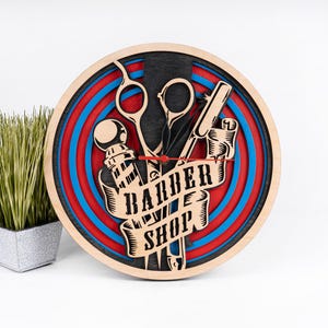 Barber Shop SVG, 3D Multilayer Laser Cut Datei, Glowforge Vorlage, Barber Werkzeuge Logo, 3D Cricut Projekt, Holz Ausschnitte, Friseur Design