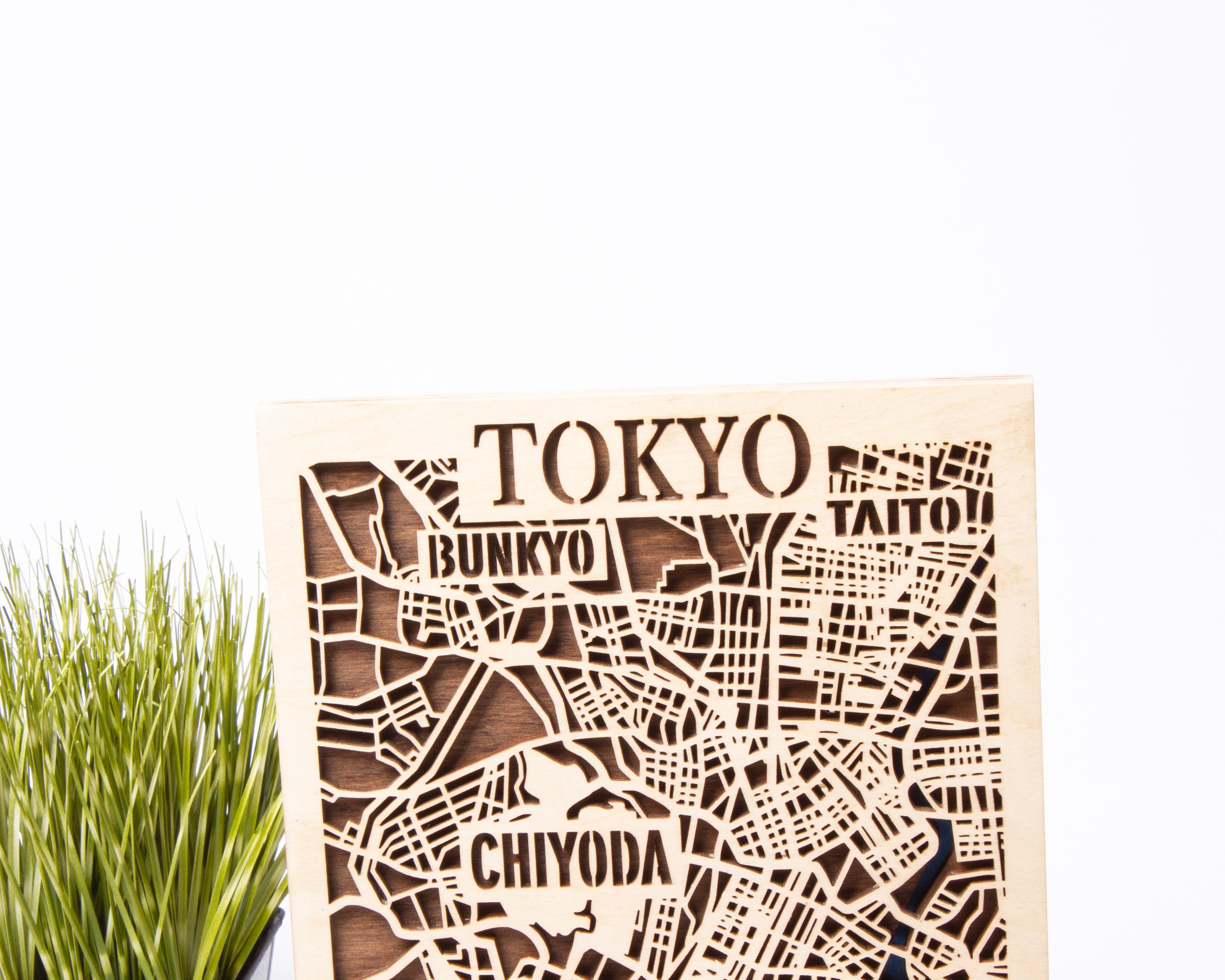 Laser Cut Tokyo Map: Layered Wood City Plan SVG (digital Download