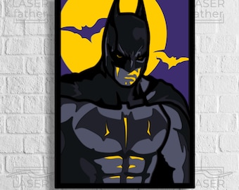 3D Multilayer Dark Knight, Superhero SVG, Laser Cut Design, Instant Download cdr eps ai dwg dxf, Shadow Box Template, Glowforge Files
