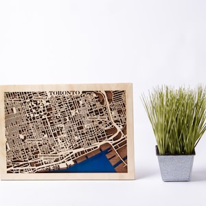 Toronto Map, City Laser Cut File, 3D Layered SVG, Canadian Cities, Instant Download cdr ai svg, Wood Cricut Designs, Xtool Crafts