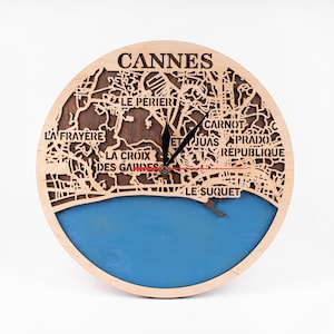 Carte de la France SVG, France, fichiers multicouches Glowforge, cadeau pour amateur de voyage, modèle de découpe laser bois, téléchargement immédiat, création Cricut