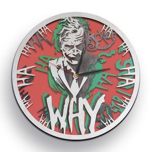 Waarom zo serieus SVG, Joker lasergesneden, 3D Glowforge-bestanden, meerlaagse sjabloon, CNC-ambachten, Cricut ontwerpen, digitale download ai cdr svg