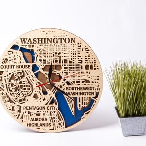 Mapa da cidade de Washington, cidades dos EUA SVG, arquivos prontos para laser, corte de madeira, svg ai cdr em camadas, Xtool, Glowforge, Cricut, download digital instantâneo