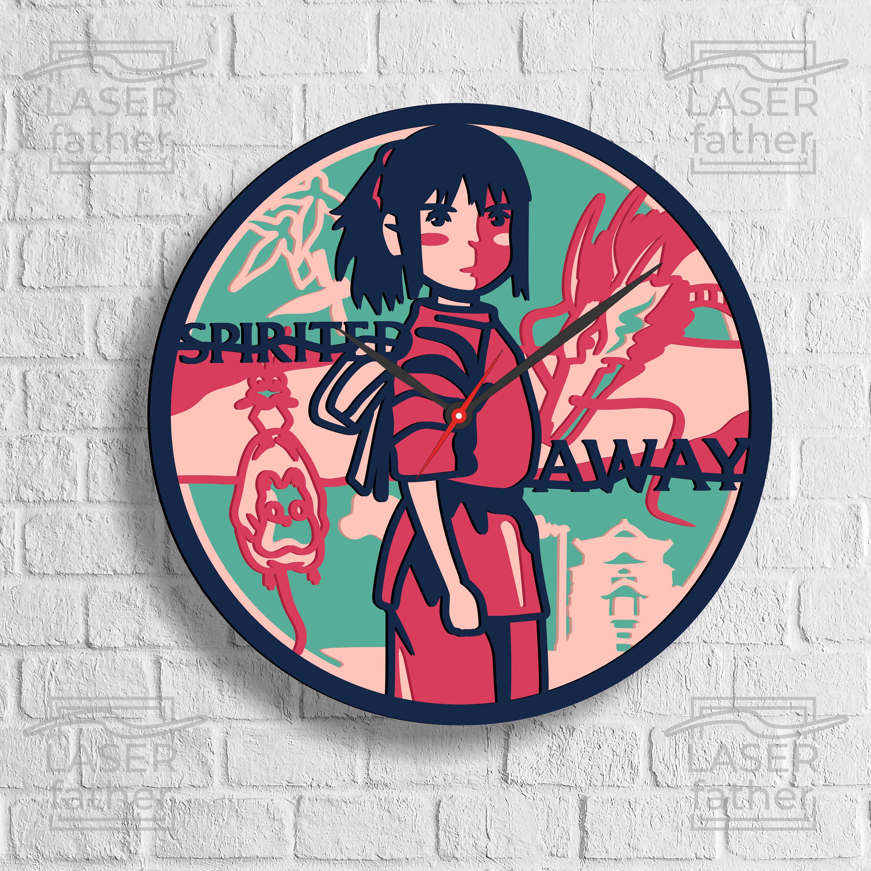 Spirited Away Clock SVG: Chihiro, Haku, Anime Laser Cut File (digital  Download) - Etsy, image size:3000x3000