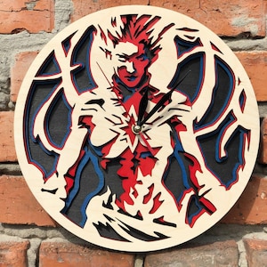 Super femmes SVG, découpe de super-héros, modèle de découpe laser, illustrations de personnages de bandes dessinées, horloge Avengers, fichiers Cricut 3D en couches, téléchargement immédiat