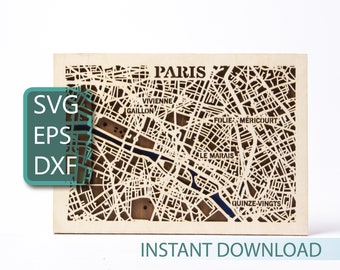 パリ フランス 市街地 道路地図 | svg png dxf pdf eps | ベクター