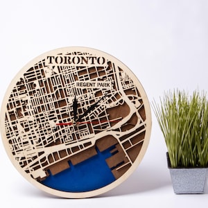 Carte de Toronto, Canada, ville 3D SVG, travaux manuels Cricut, découpe laser multicouche, fichier de découpe en bois, conception Glowforge, téléchargement immédiat