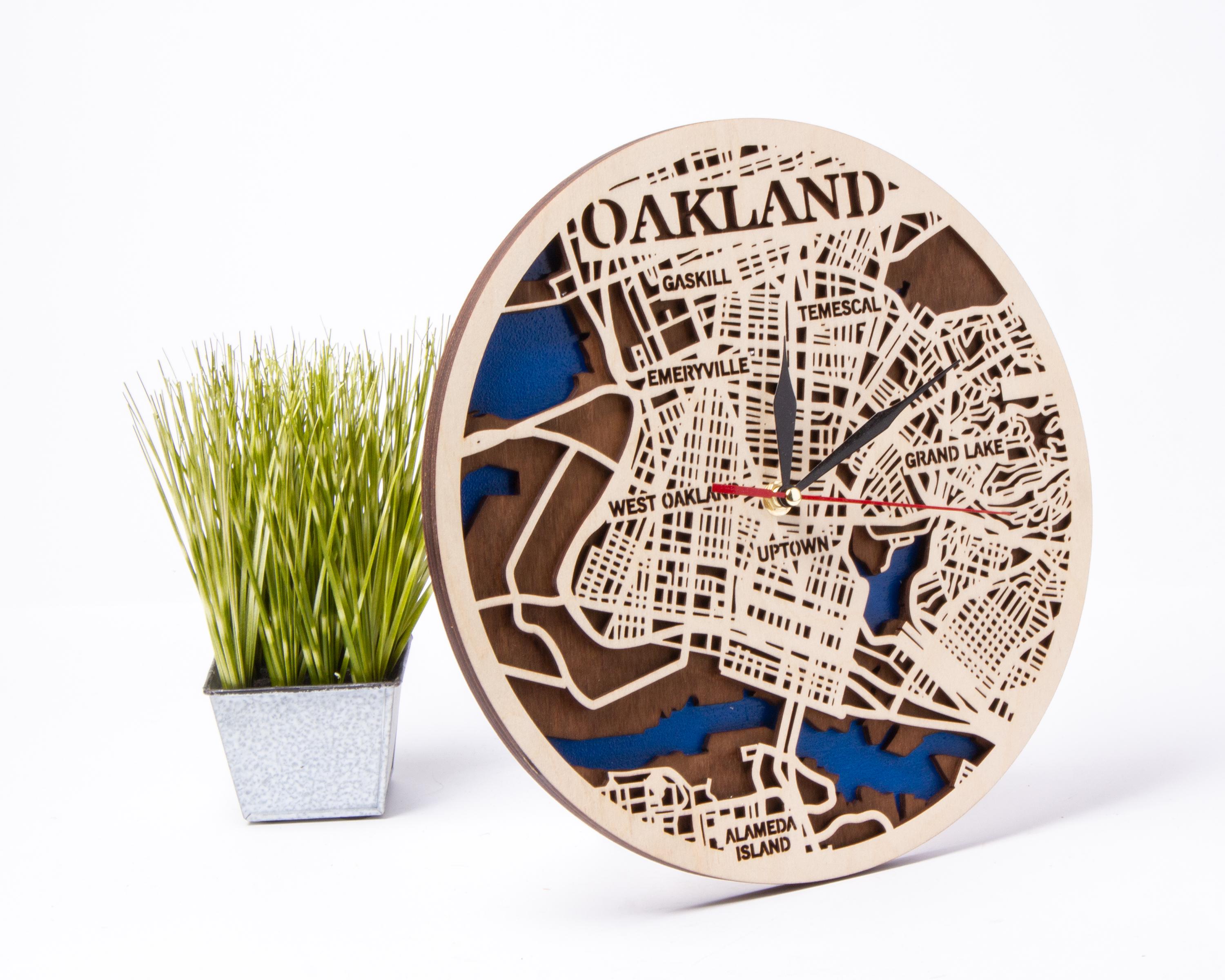Oakland California Laser Cut Map: 3D City Street Cutout (digital