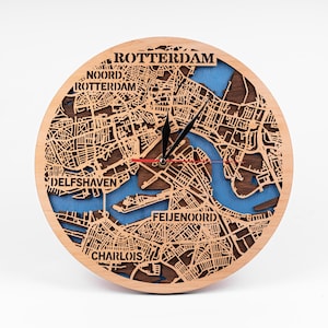 Rotterdam Karte, Holland SVG, Niederlande Stadt, Multilayer Vorlagen, 3D Laserschnitt, Xtool, CNC, Cricut, Glowforge, digitaler Download
