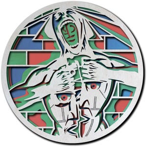 Pink Floyd SVG, recortes láser 3D, diseños de bandas de rock, proyecto de madera en capas, archivos de reloj CNC, manualidades musicales, descarga digital ai cdr svg