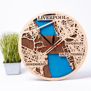 Carte de Liverpool, SVG multicouche, carte des villes du Royaume-Uni, conception de découpe laser, travaux manuels 3D Cricut, Glowforge, Xtool, fichier à téléchargement numérique
