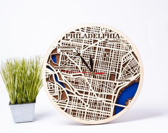 Philadelphia Map Laser Cut File: Multilayer SVG Template (Digital Download)