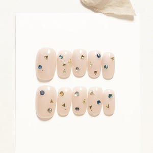 Custom Design No.126 Press On Nails  | Welcome Any Designs! | Colourful Diamond Nails | Jelly Color | DIY My Nails
