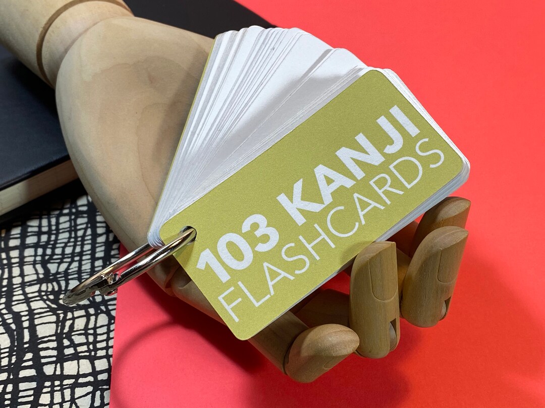 Kanji Japanese Language Flashcards 103 Kanji Flash Card Set Etsy