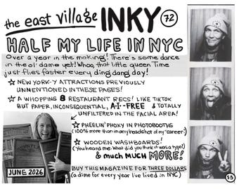 East Village Inky no. 72 - The Half My Life in NYC Issue