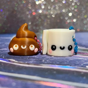 BFF Keychains | 3D printed, cute kawaii, keychain duos, gift for friends