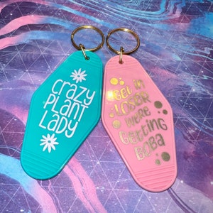 Hotel Motel Keychains, Funny Keychains, Snarky Keychains, Inspirational Keychains, Adult Humor, Funny Vintage Keychains