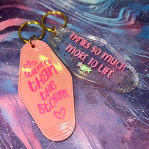 Hotel Motel Keychains, Funny Keychains, Snarky Keychains, Inspirational Keychains, Adult Humor, Funny Vintage Keychains