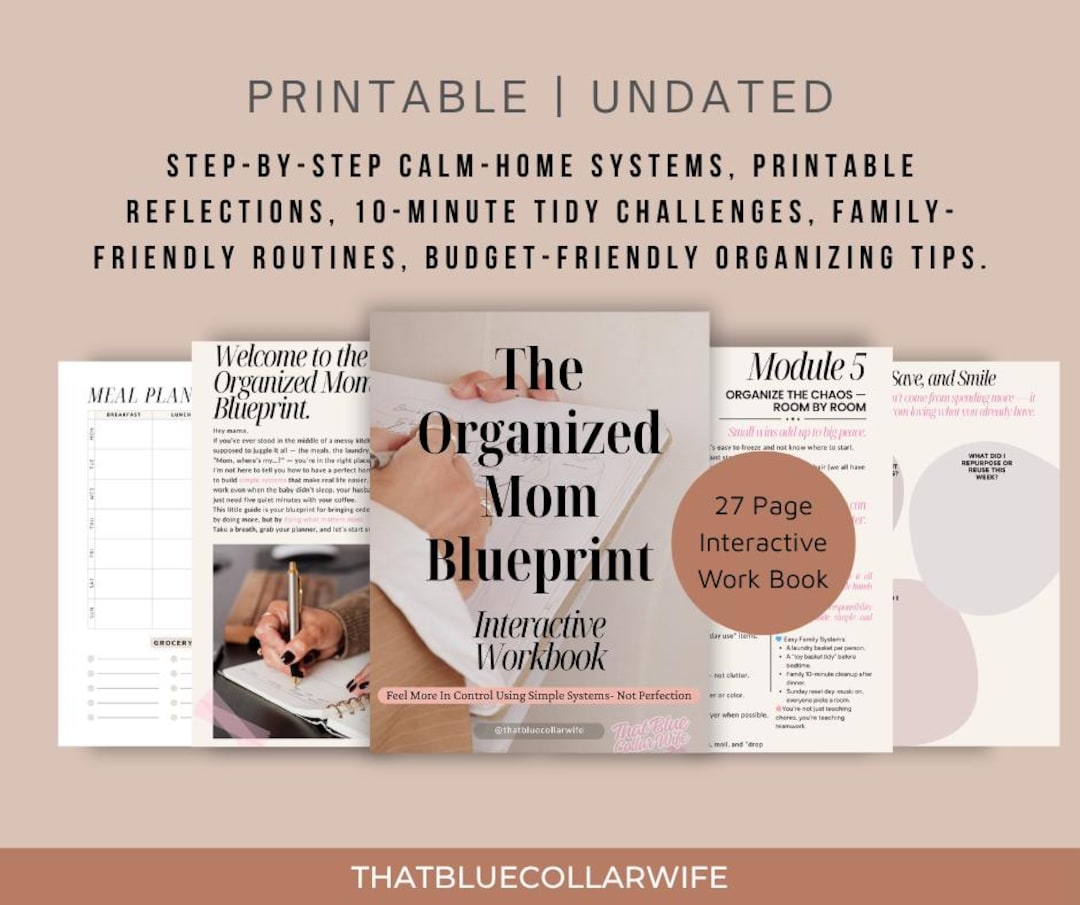 The Organized Mom Blueprint | Printable Planner for Busy Moms | Home ...