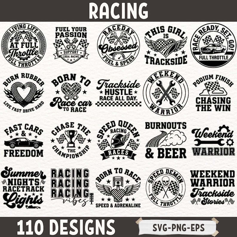 Johnson Racing Svg Racing SVG Bundle With 110 High-quality Motorsports Designs for T ...