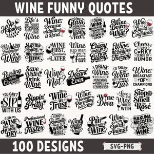 Grappige wijncitaten SVG PNG-ontwerpen voor T-shirts, mokken en meer - humoristische wijnspreuken voor wijnliefhebbers