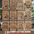 Funny Cutting Board SVG Bundle Vintage Kitchen Humor Cutting Board Designs PNG EPS Farm Cartoon Engraving Graphics product logo