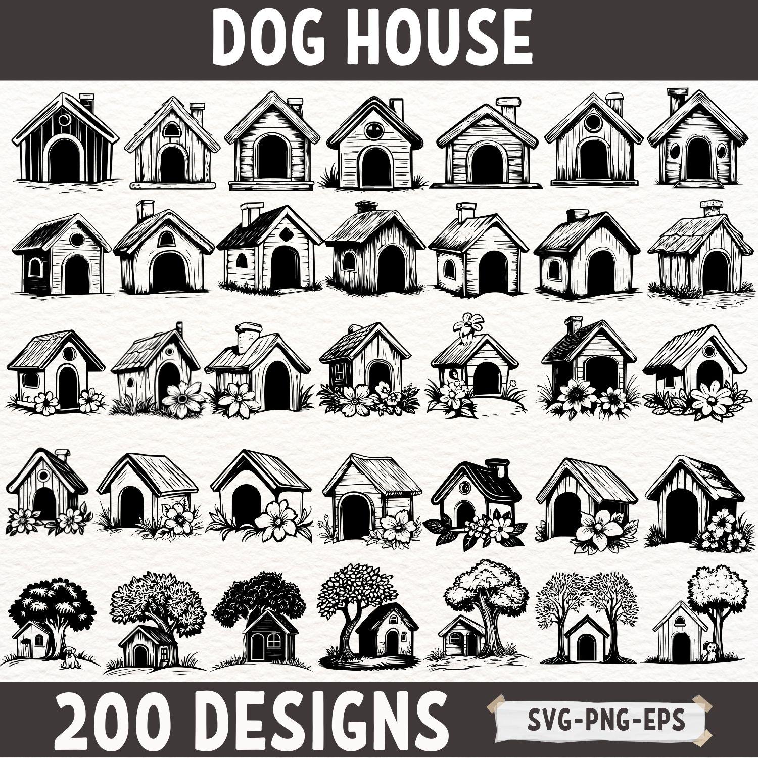 Dog House SVG Bundle for Cricut and Silhouette | Cute Pet House