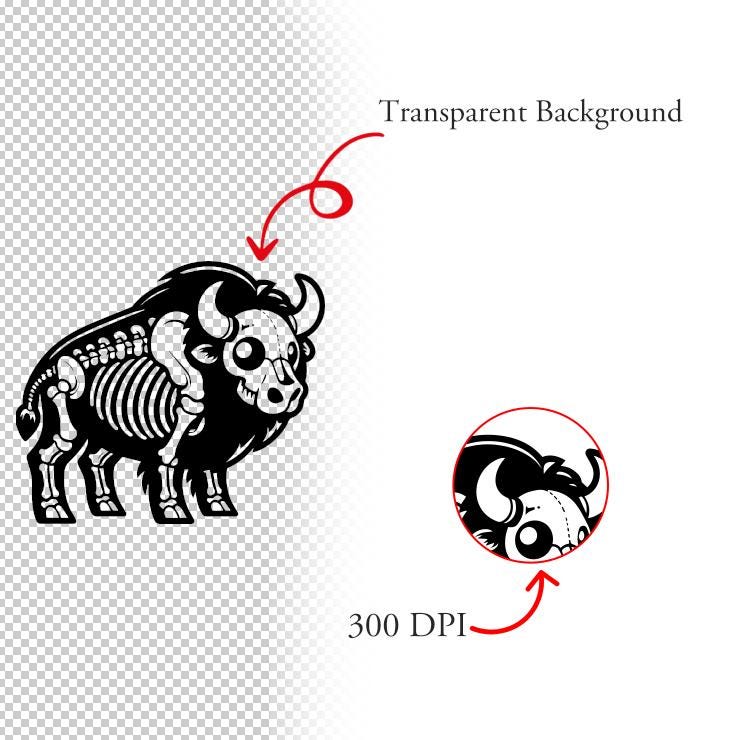 Skeleton Animal Clipart Bundle, Cute Halloween Animal PNG SVG, Digital ...