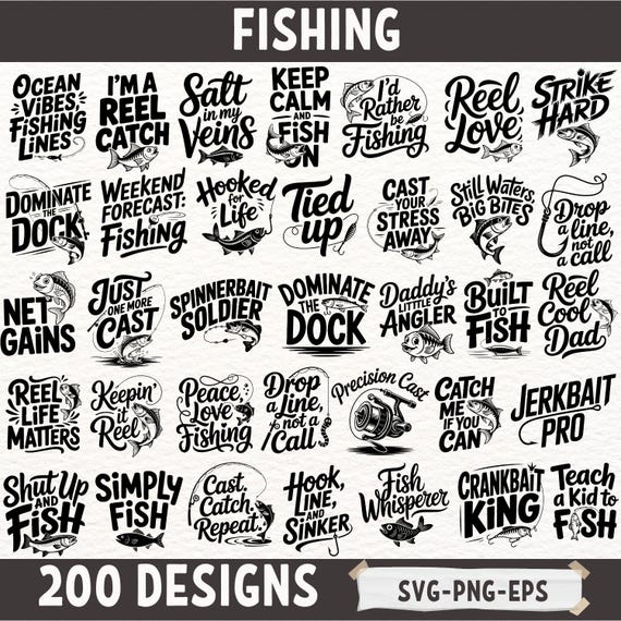 bass fishing hooked for life reel addition svg Fishing SVG Bundle for Cricut and Silhouette – Funny Fishing Quotes PNG EPS  Files – Reel Cool Dad Hooked Life Svg Cut File Designs