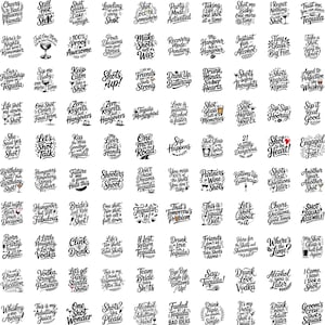 May include: A black and white graphic design featuring 64 different sayings about tequila and shots. The sayings are in a variety of fonts and styles, and they are all related to drinking and partying.
