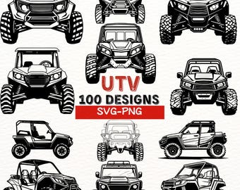 UTV Svg Png Bundle, Off-Road Vehicle Vector Clipart, Utv Silhouette Design, Side by Side Graphics, ATV Cut File, UTV Decals for Cricut