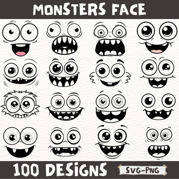 Monster Mask Template Etsy