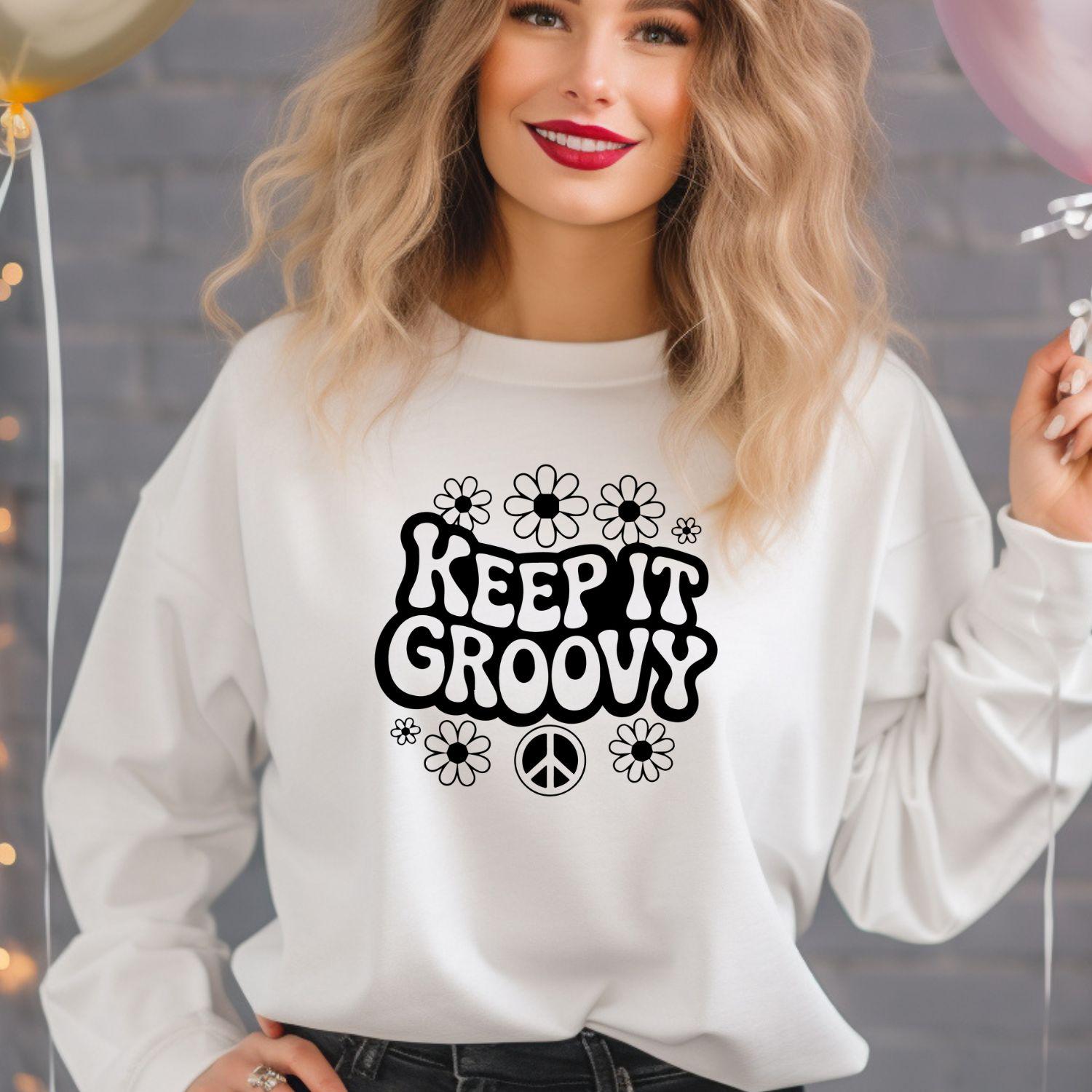 Retro Vibes SVG Bundle 100 Designs, Groovy Hippie Quotes PNG EPS, Boho ...