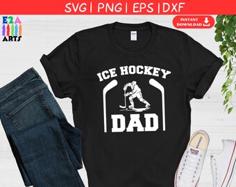 Ishockey pappa SVG, hockey pappa klippfil, sport pappa digital nedladdning, hockeyspelare SVG för Cricut silhuett, omedelbar nedladdning