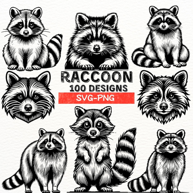 Svg Racoon Rabid Raccoon Svg - Etsy