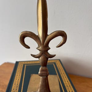 Elegant Brass Fluer De Lis Bookend France