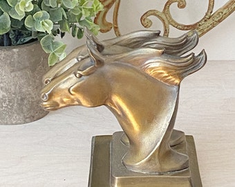 One Frankart Metal Horses Bookend Statue Art Deco