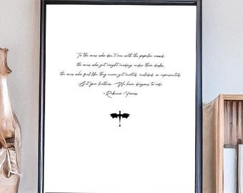 Onyx Storm Dragon Rider Quote Print - Rebecca Yarros Romantasy (Digital Download