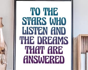 Feyre and Rhysand Quote Print: ACOMAF Romantic Art (Digital Download)