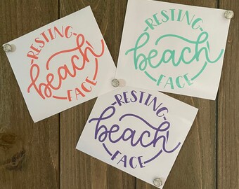 Resting Beach Face Decal