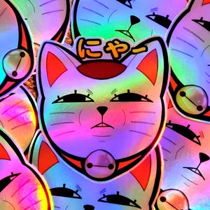 Turbo Granny Sticker – 4&quot; Holographic Vintage Style, Shiny Vinyl Decal