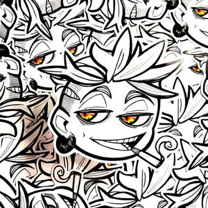 Sticker Enjin Gachiakuta - Vinyle audacieux style manga, produits dérivés anime