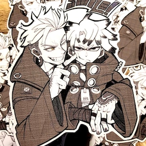 Enjin & Rudo SMILE! Sticker – 4” Gachiakuta Vinyl, Waterproof Anime Decal