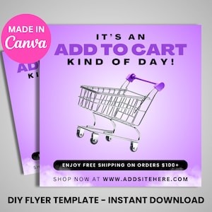 Add to Cart Flyer, Editable Add to Cart Flyer, Business Owner Flyer, Instagram Post Flyer, DIY Add to your Cart Flyer