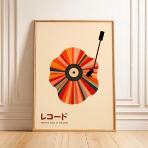 Vintage Record Shop Poster: Retro Music Wall Art